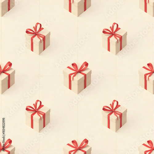 set of gift boxes with ribbons