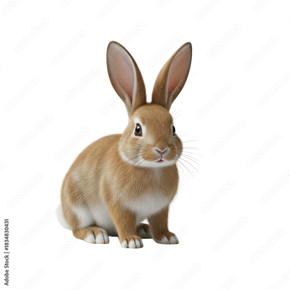 Fototapeta premium Easter bunny isolated on transparent background.
