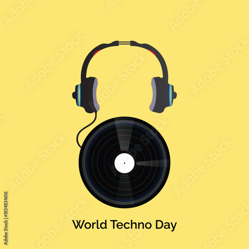 World Techno Day, December 9 vector, illustration.