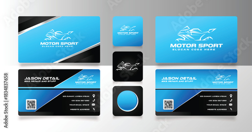 professional company business card motorcycle