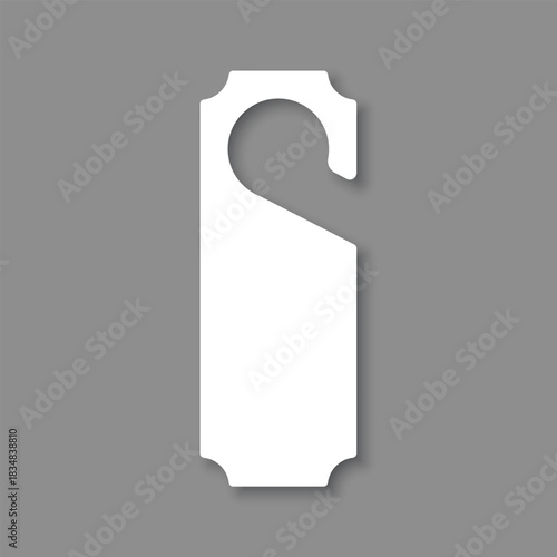 Door hanger icon in flat style. Do not disturb card vector illustration on isolated background. Hotel room sign business concept.