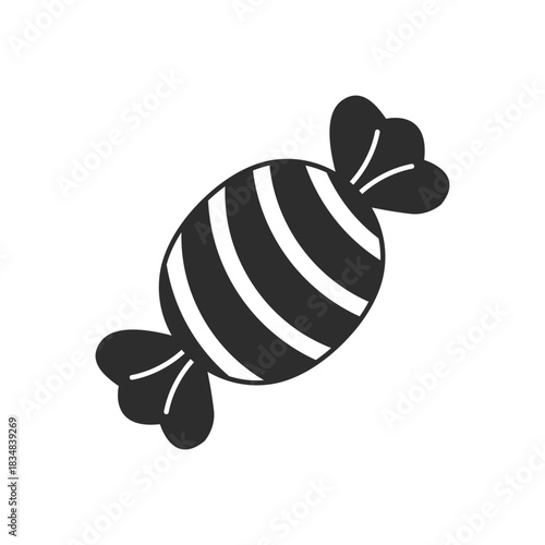 Candy icon in flat style. Lollypop vector illustration on isolated background. Sugar dessert sign business concept.