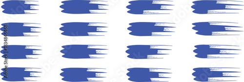 Abstract Blue Brush Strokes with Faint Text Pattern on White Background