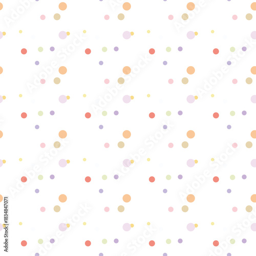 Сolor background, colorful vector texture with circles. Splash effect banner. Dotted abstract illustration with blurred drops of rain. Seamless pattern for fabric, textile.