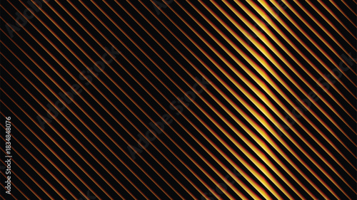 Abstract diagonal lines with a golden gradient effect creating a dynamic visual pattern.