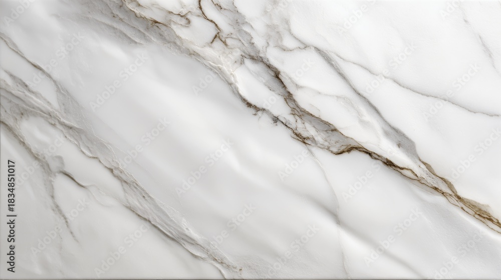 Obraz premium An Elegant White Marble Texture with Unique Veining Details. Perfect for Design Backgrounds Cloud Dancer color