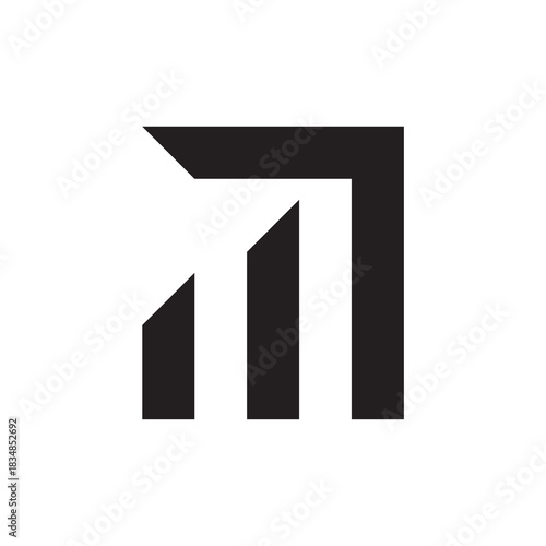 ma letter with signal logo design vector