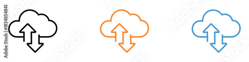 Cloud Storage icon vector. Effortless data transfer symbol. vector illustration.