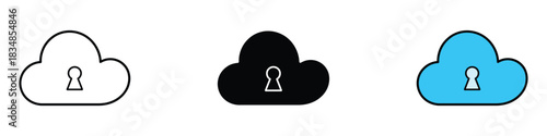 Secure Cloud Access icon vector. privacy solutions and digital protection symbol. vector illustration.