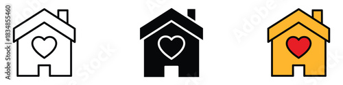 Shelter icon vector. real estate, family, community, warmth and belonging symbol. vector illustration.