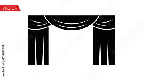 Stage curtains with transparent background