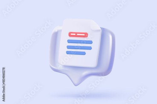 3d folder and paper sheet for management multimedia file cyberspace, document efficient work on project plan. Image paperwork and video document folder icon. 3d picture icon vector render Illustration