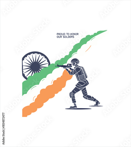 Indian Army Valor Vector Illustration