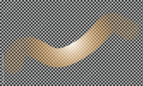 Golden Gradient Checkmark Element. Shiny Metallic Success Symbol Design