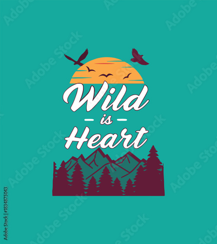 
A Wild Heart – Free Spirit Vector Illustration