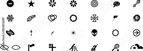 Minimal Geometric Shapes Vector Icons Pack