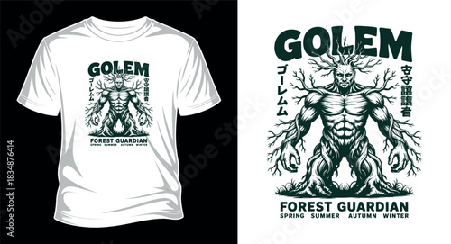 Golems fitness graphic t-shirt design