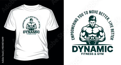 Dynamic fitness T-shirt design