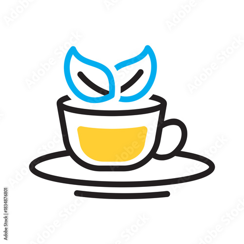 Vector multi color icon for Tea
