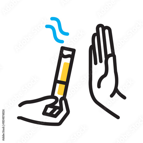 Vector multi color icon for Tobacco