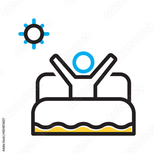 Vector multi color icon for Wake