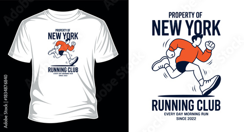 New york running club T-shirt design