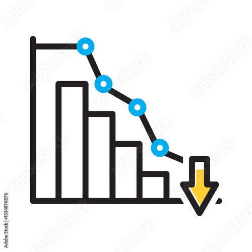 Vector multi color icon for Decline