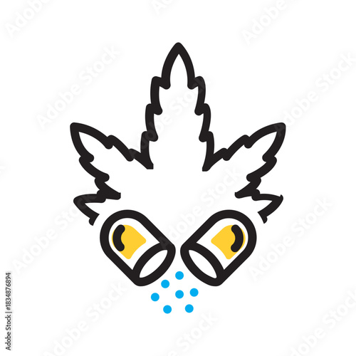 Vector multi color icon for Drugs