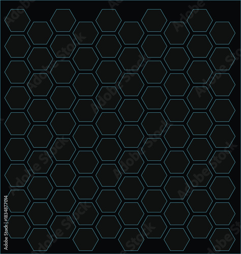 Cyber Hexagon Honeycomb Grid Background Premium Vector