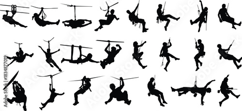 Adventure Sports Silhouettes Collection design