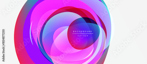 Abstract colorful layers create dynamic visual effect. Modern design features vibrant pinks, purples, blues. Background text reads background design.