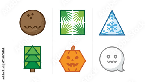 Cartoon tic tac toe game with various themed symbols