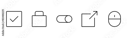 UX UI web icons. Vector illustrator, Suitable for Web Page, Mobile App, Web, and Print.