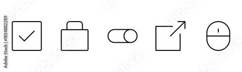 UX UI web icons. Vector illustrator, Suitable for Web Page, Mobile App, Web, and Print.