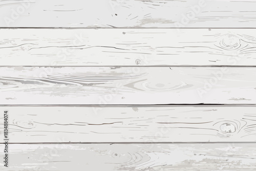 A close up view of weathered white wooden planks forming a textured