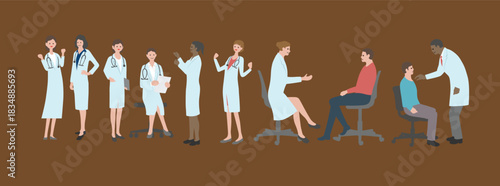 women doctor medical vector design 