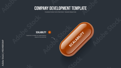 Investor Solution Frame Layout Vector Illustration. Creative Overview One Element Diagram Slideshow Template. Digital Review 1 Step Infographic Presentation Design.