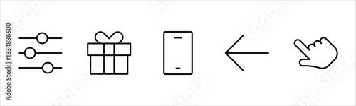 UX UI web icons. Vector illustrator, Suitable for Web Page, Mobile App, Web, and Print.