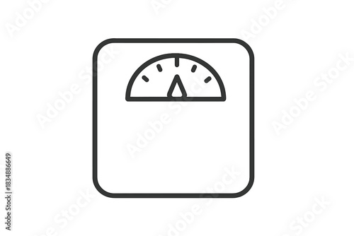 Body weight scale used for measuring mass and tracking personal fitness progress