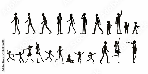 vector silhouettes of people