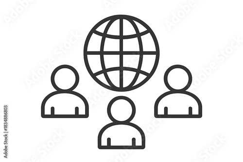 Abstract representation of a global network connecting diverse people and communities