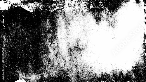 Monochrome worn grunge surface texture overlay with distressed abstract pattern Vector, illustration