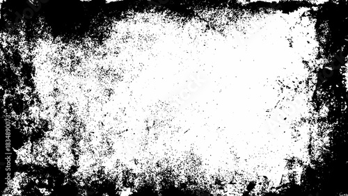 Grungy distressed border texture with worn rough edge and abstract overlay Vector, illustration