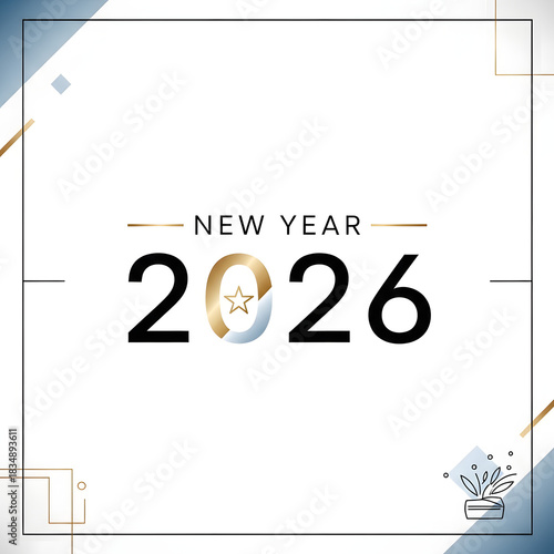 Wallpaper Mural Elegant new year 2026 celebration design with festive elements Torontodigital.ca