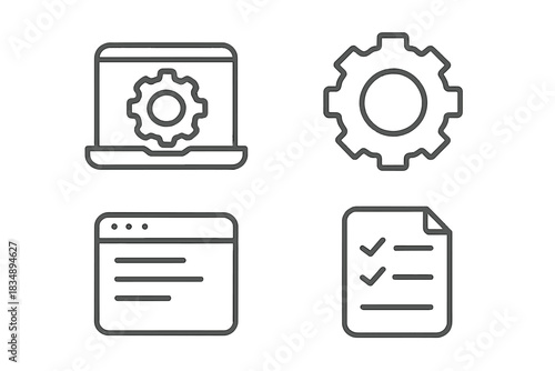 Essential symbols for system configuration, web development, task management, and optimization
