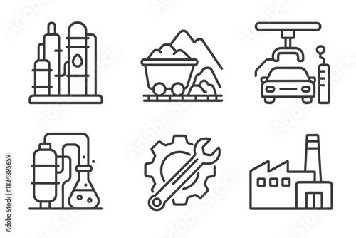 Industrial production and manufacturing operations including refinery, mining, and assembly