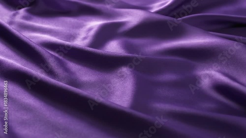 Wallpaper Mural Closeup of Flowing Purple Satin Fabric with Soft Light and Gentle Movement Torontodigital.ca