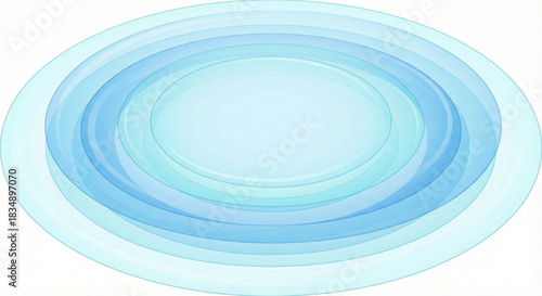 Circular water ripple design symbolizing balance, calmness, purity, and environmental harmony