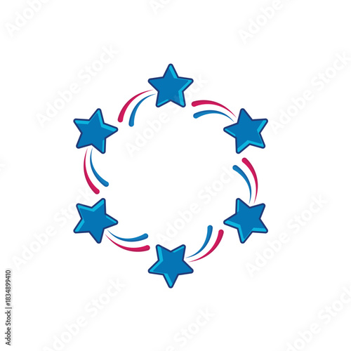 Colorful icon for frame stars