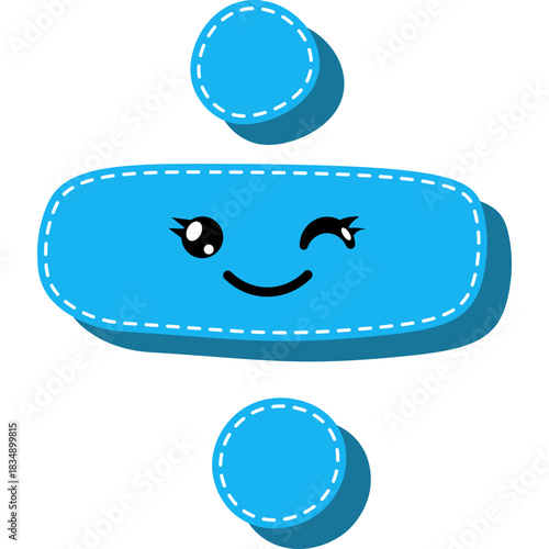 Cute Division Sign Character